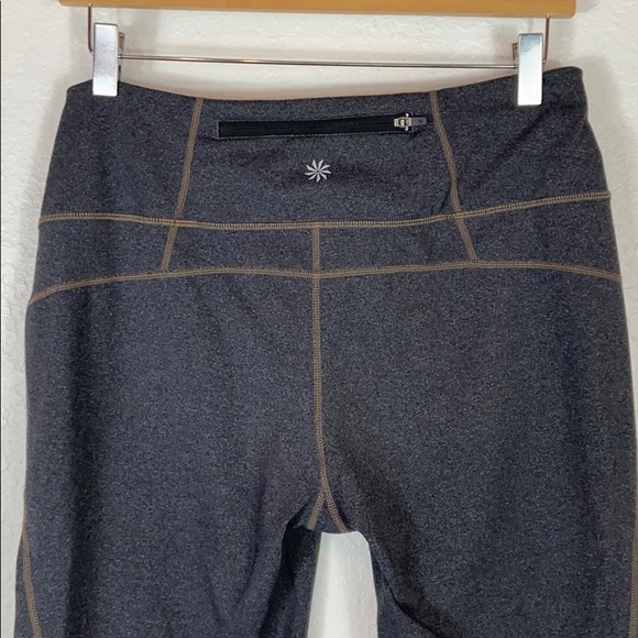 Athleta wide leg cropped grey yoga legging - Picture 2 of 7